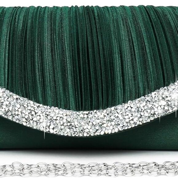 Clutch Purses for Women Evening Bags Formal Clutches with Rhinestones for Weddin - Picture 1 of 6